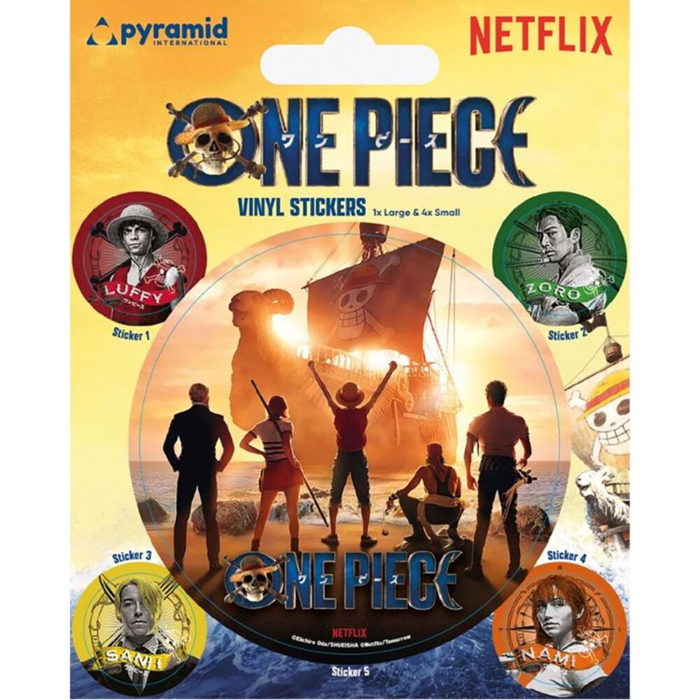One Piece Live Action Vinyl Sticker (Pack of 5) / Multicolored